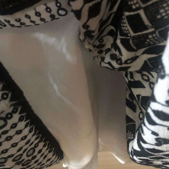 Anthropologie Francine Eyelet Mini Dress Tunic white black Embroidered LP NWOT - Picture 6 of 11